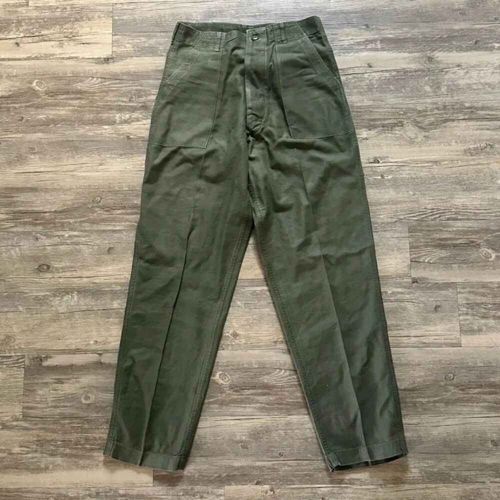Vintage 70s Military OG-107 HBT Trouser Pants Size 30X32